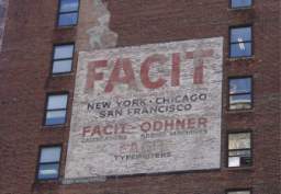 реклама FACIT Odner 50-х гг в Нью-Йорке