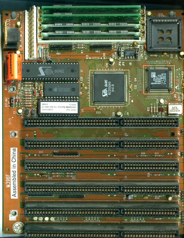 Материнская плата М396F на базе процессора АМ386-SX40