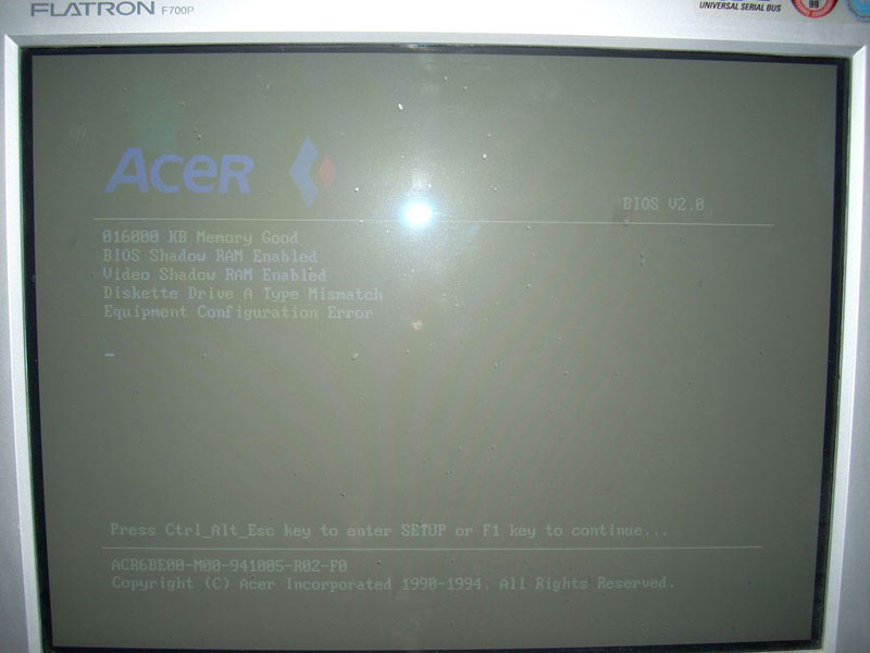 Acer AcerMate 450s. После долгого простоя